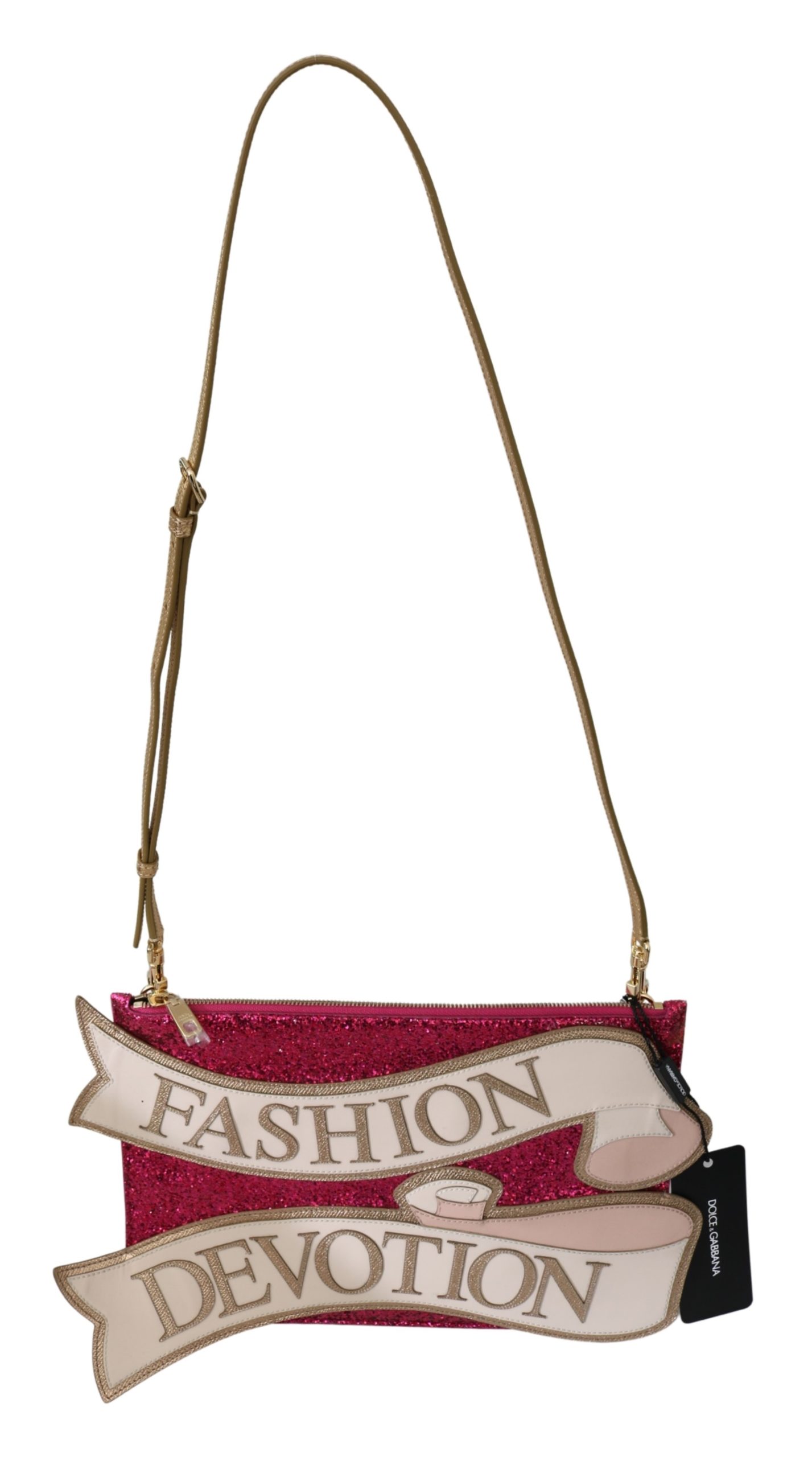 Dolce & Gabbana Women's Glittered Fashion Devotion Shoulder Bag Pink VAS9857