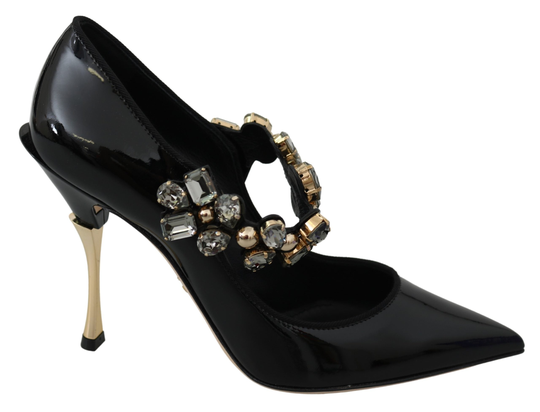Dolce & Gabbana Women's Mary Jane Pumps Black LA8109 - EU38.5/US8