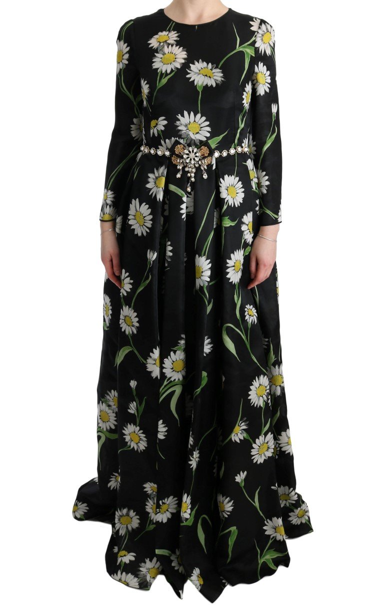 Dolce & Gabbana Women's Silk Sunflower Print Dress Multicolor SIG60646 - IT38|XS