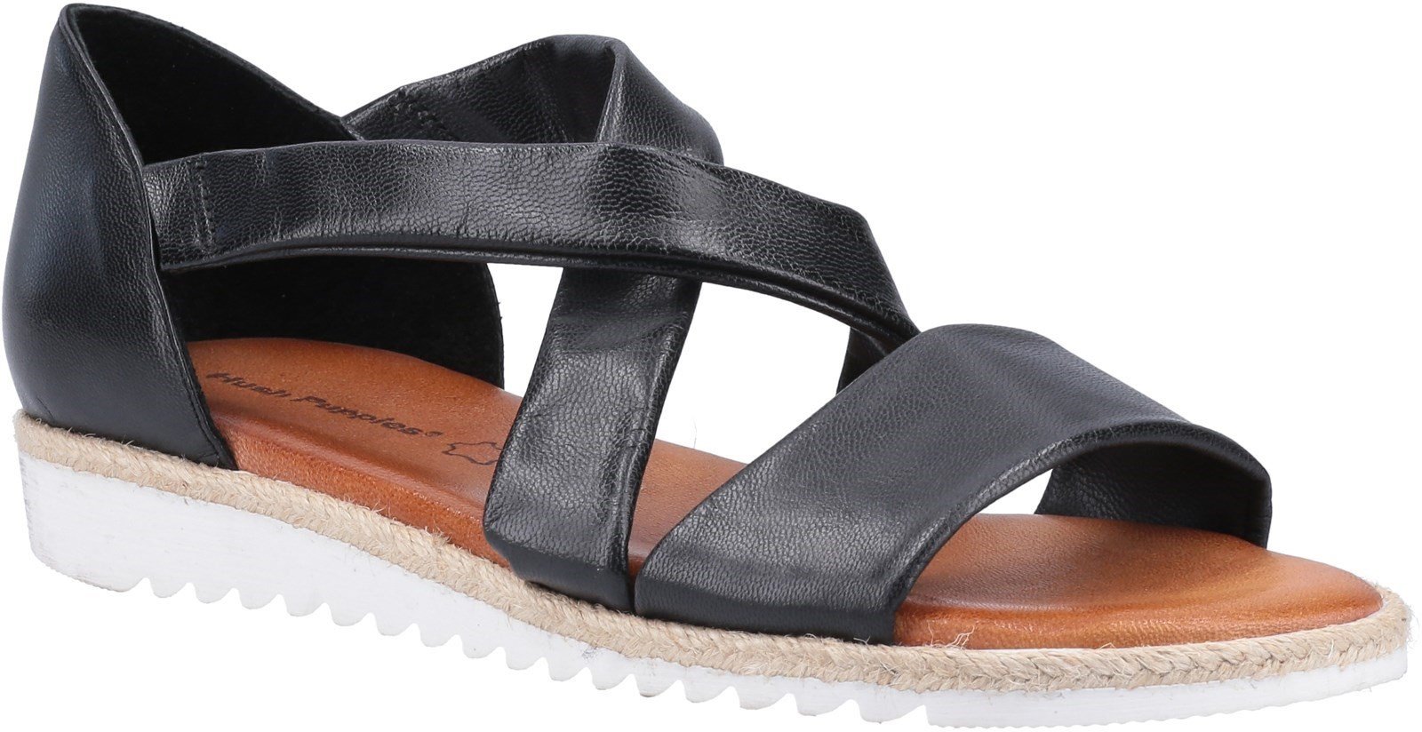 Hush Puppies Women's Gemma Espadrille Wedge Sandal Various Colours 31948 - Black 3