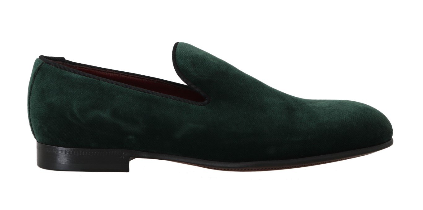 Dolce & Gabbana Women's Suede Leather Flat Shoe Green LA4978 - EU35/US4.5