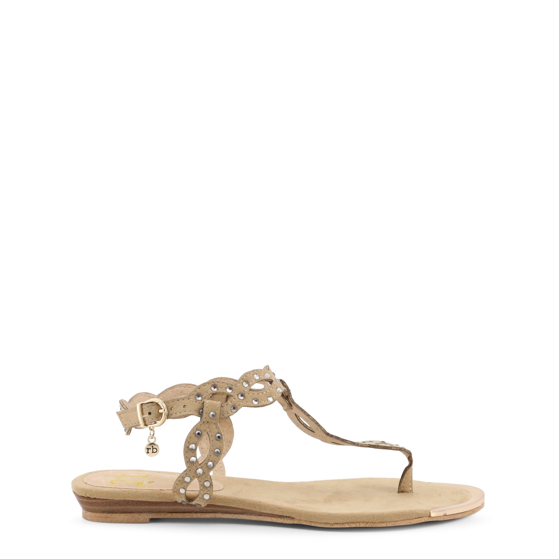 Roccobarocco Women's Sandal Black RBSC0M403CAM - brown EU 35