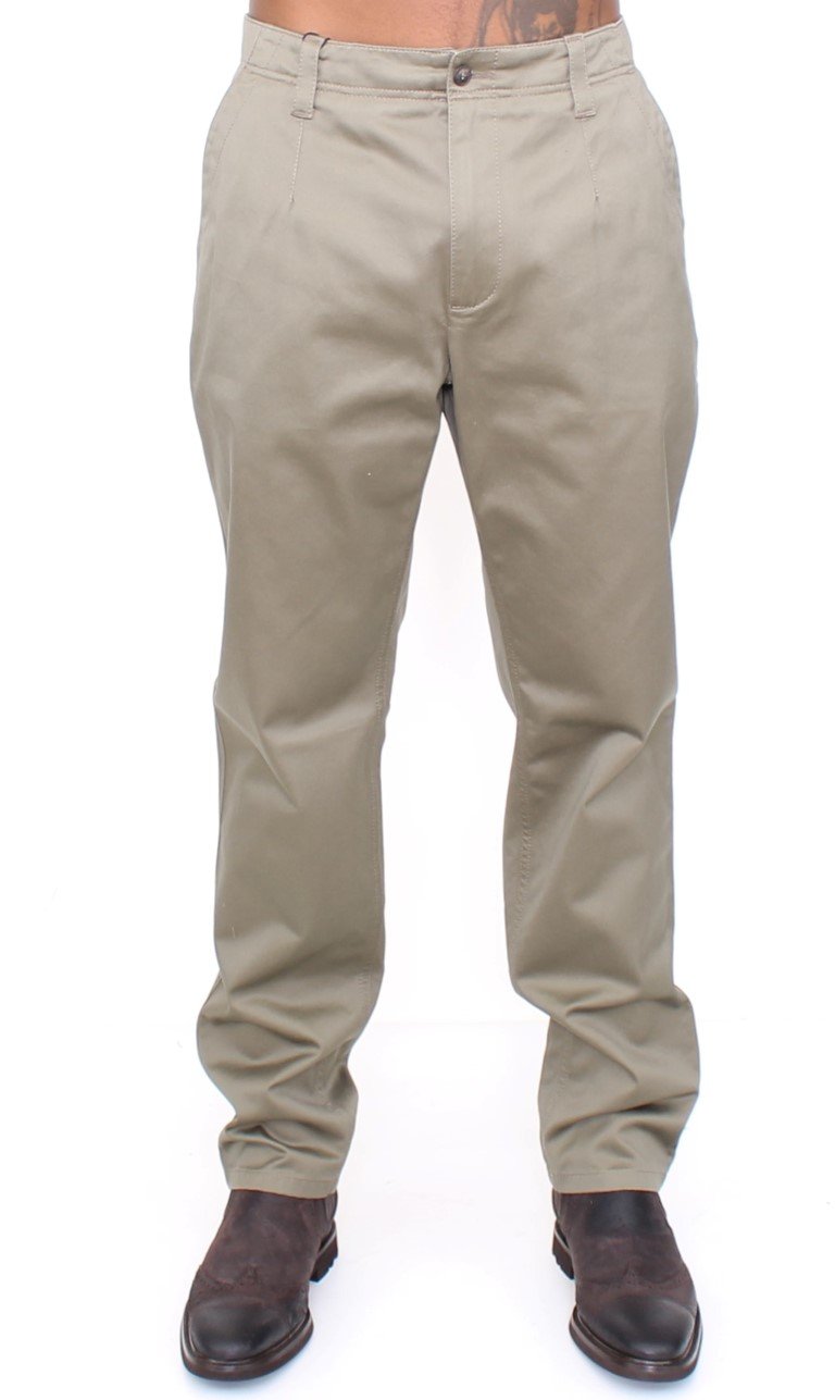Dolce & Gabbana Men's Cotton Slim Fit Trouser Green HAN10237 - IT54 | XXL