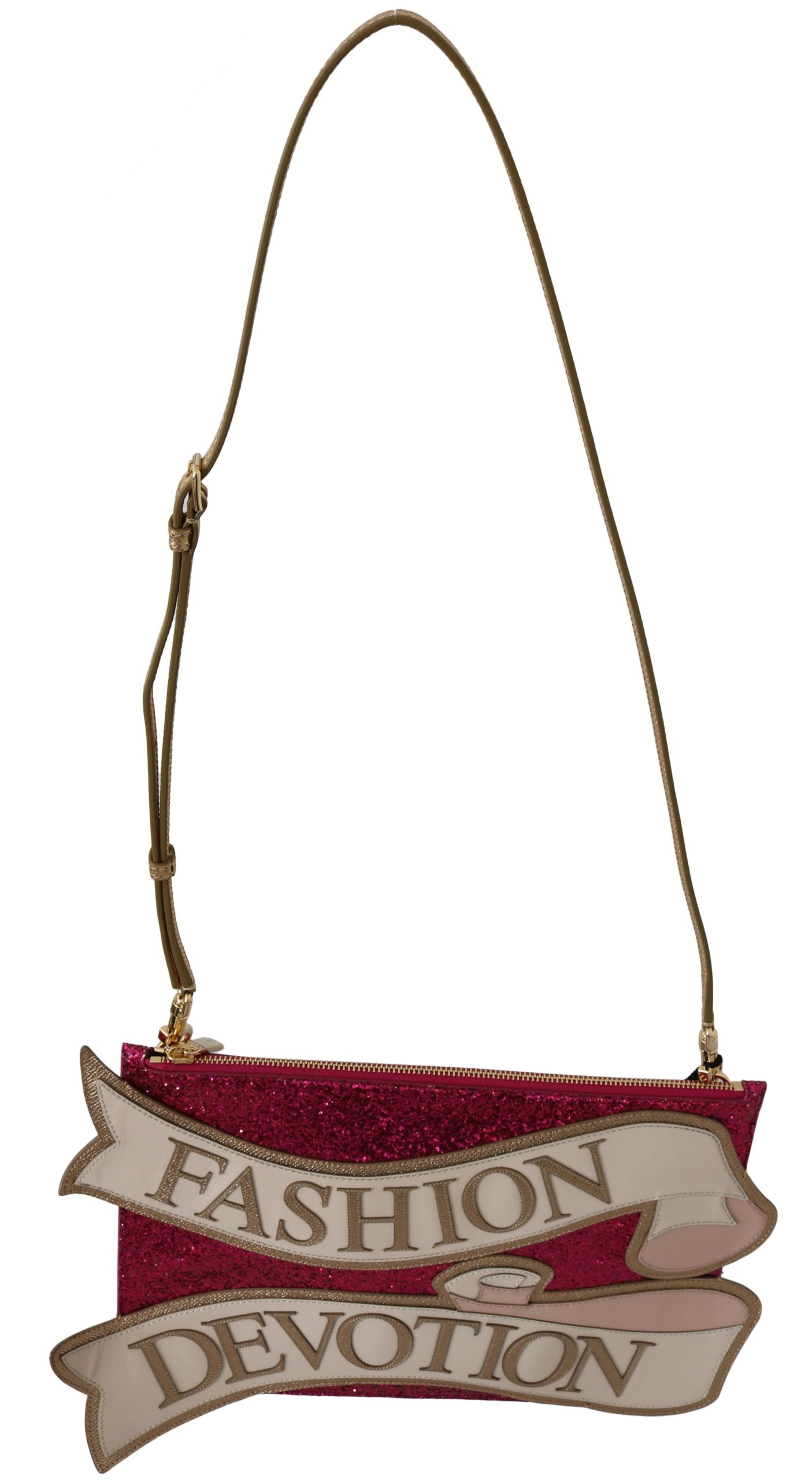 Dolce & Gabbana Women's Pink Glittered Fashion Shoulder Bag Pink VAS8735