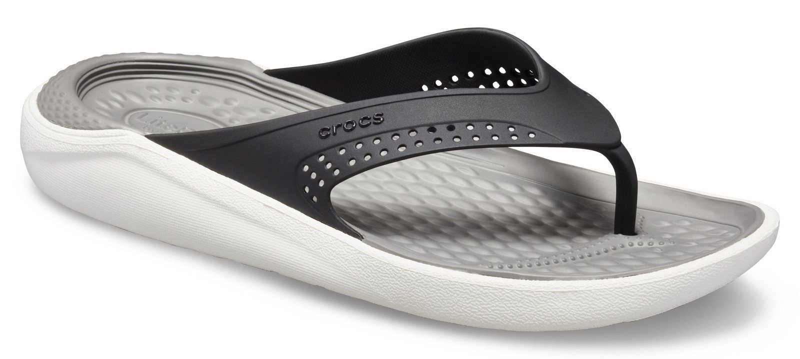 Crocs Unisex LiteRide Flip Flop Various Colours 26904 - Black/smoke 6