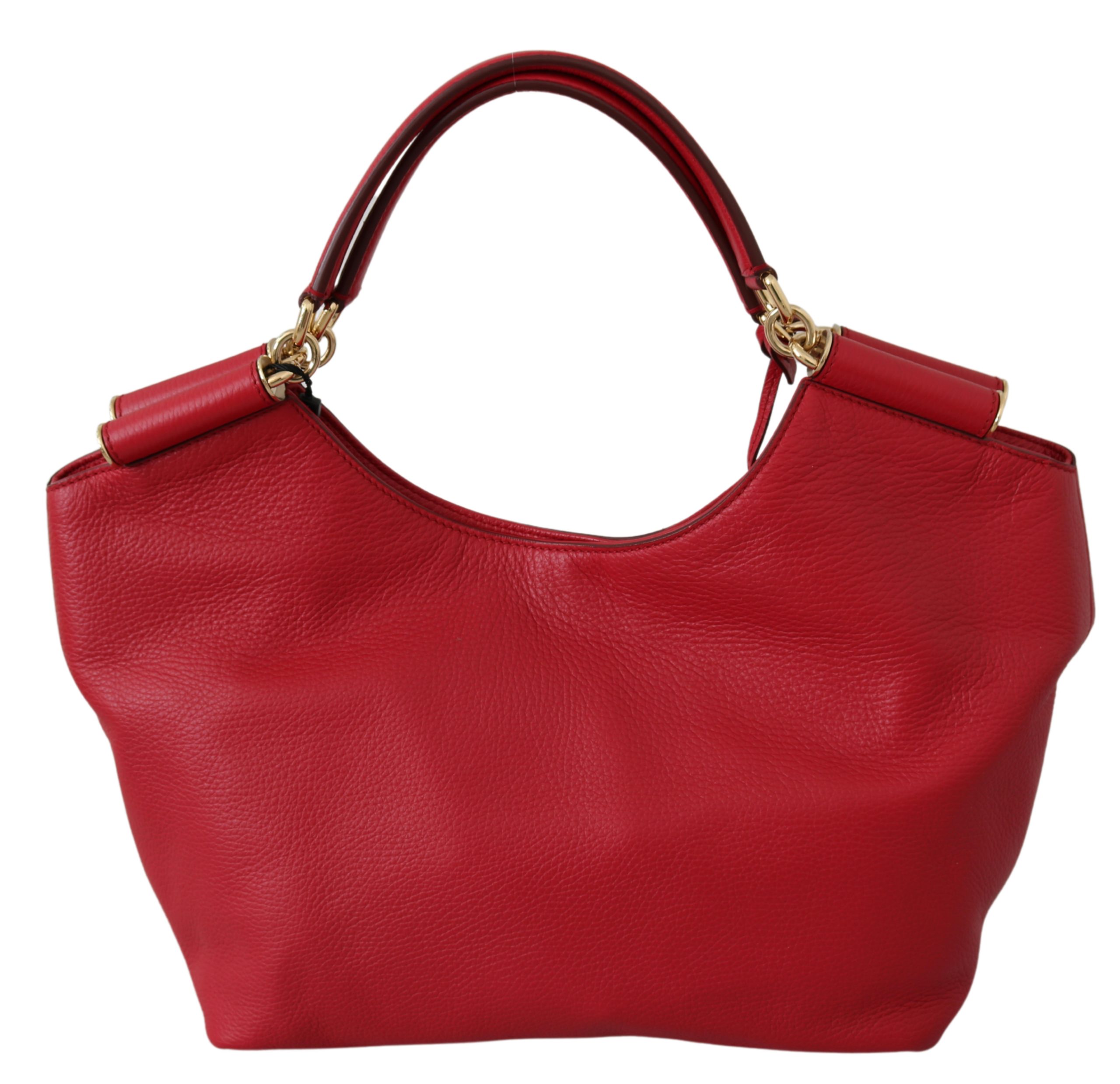 Dolce & Gabbana Women's Handbag SICILY Leather Tote Bag Red VAS9588