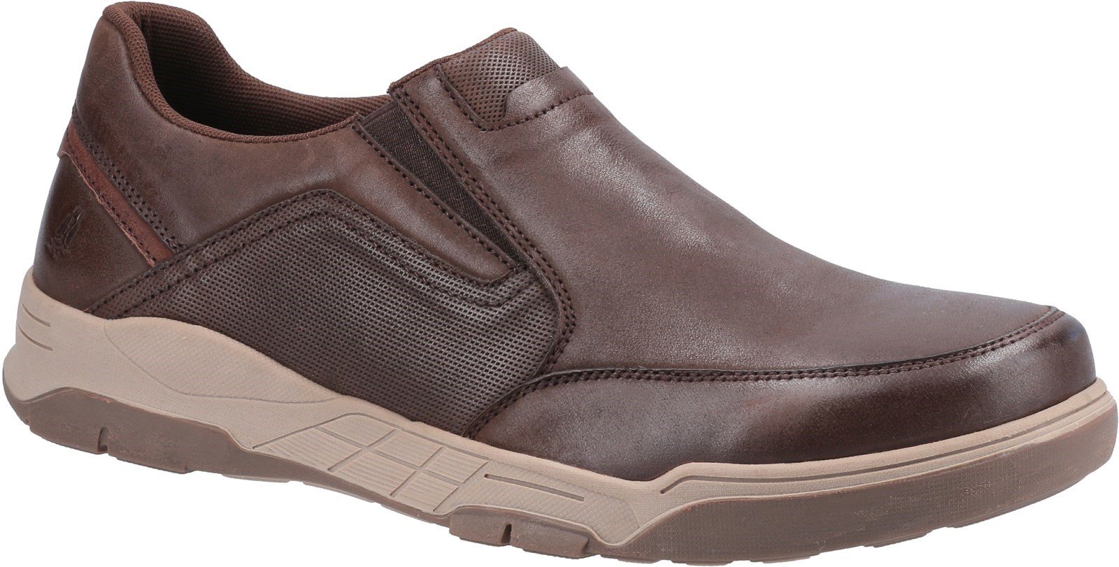Hush Puppies Men's Fletcher Slip On Trainer Various Colours 32013 - Coffee 7