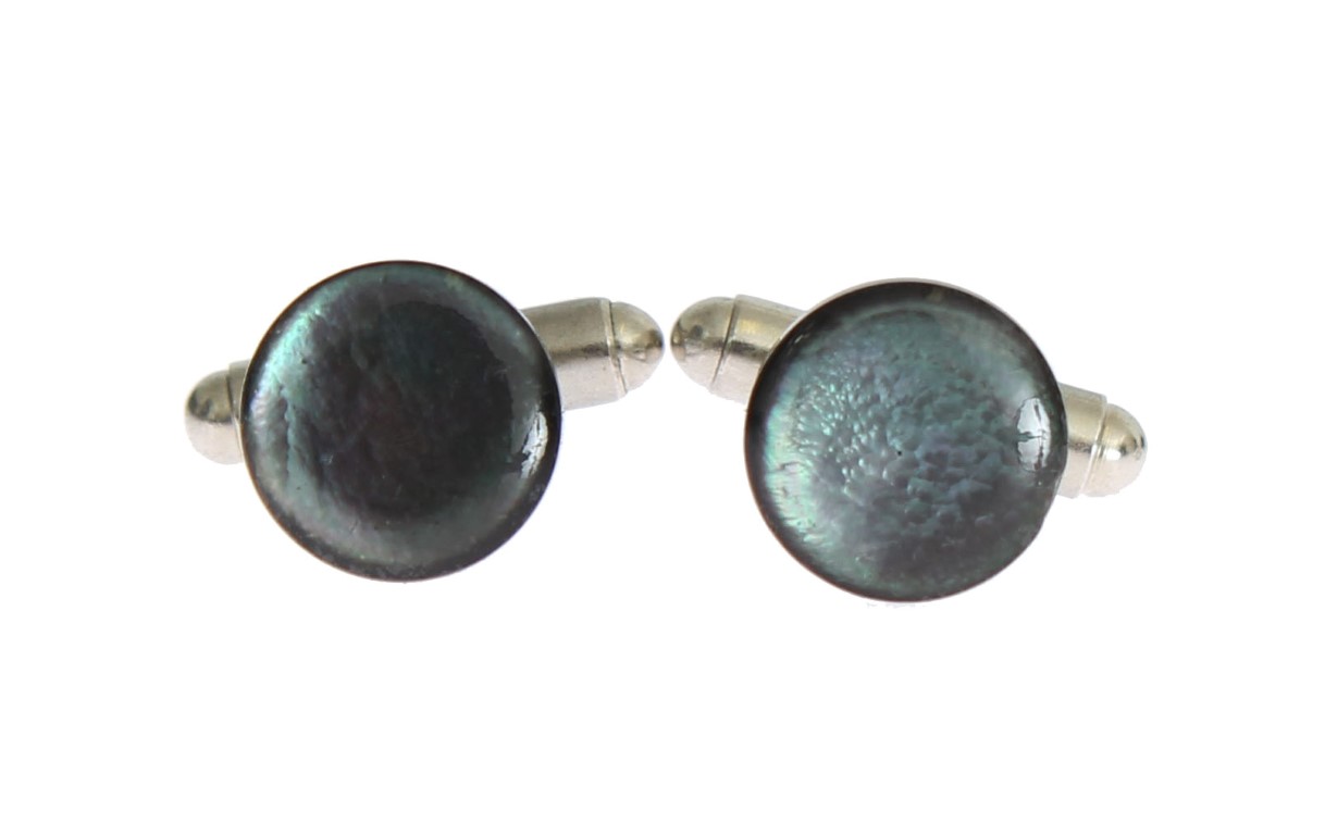 Dolce & Gabbana Men's Brass Round Cufflinks Silver SIG31505
