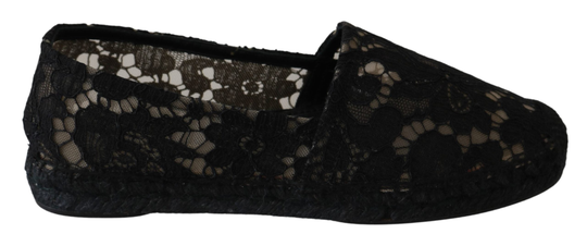 Dolce & Gabbana Women's Lace Espadrilles Black LA6500-36 - EU36/US5.5
