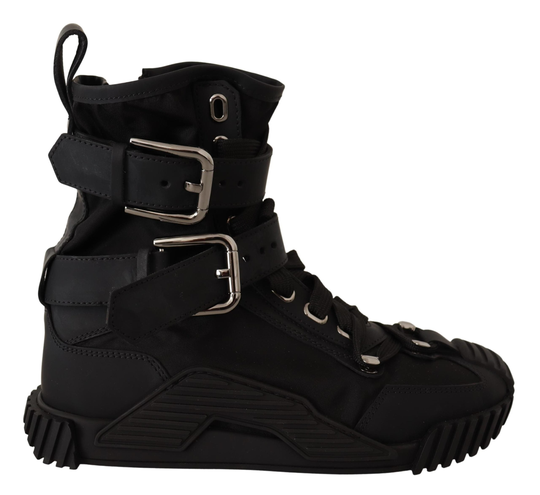 Black Trekking Boots High Cut Sneakers Shoes - EU35/US4.5