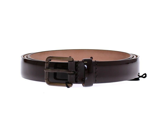 Brown Leather Logo Belt Cintura Belt - 90 cm / 36 Inches
