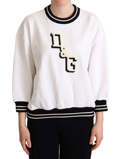 White D&G Crewneck Pullover Sweater - IT48|XXL