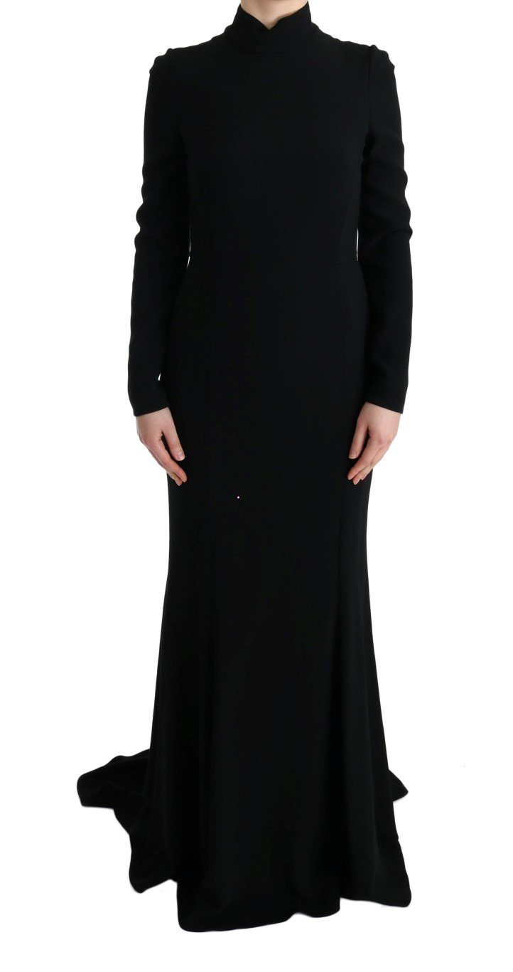 Dolce & Gabbana Women's Stretch Long Gown Sheath Dress Black SIG60666 - IT44|L