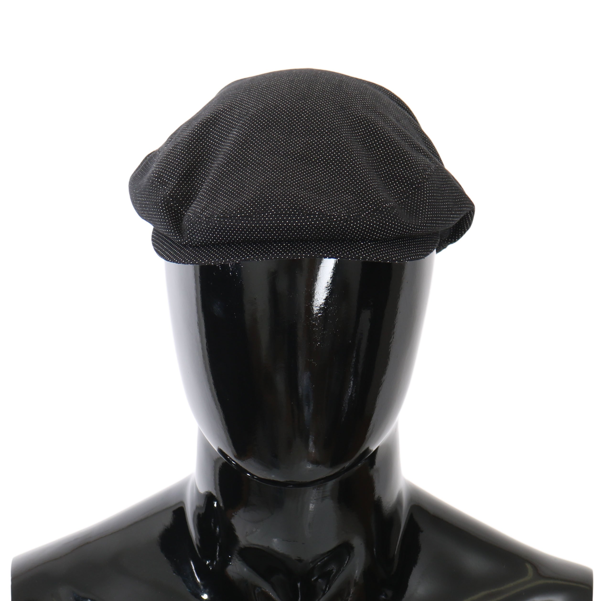 Dolce & Gabbana Men's Dotted Crown Logo Newsboy Capello Hat Black HAT81025 - 58 cm|M