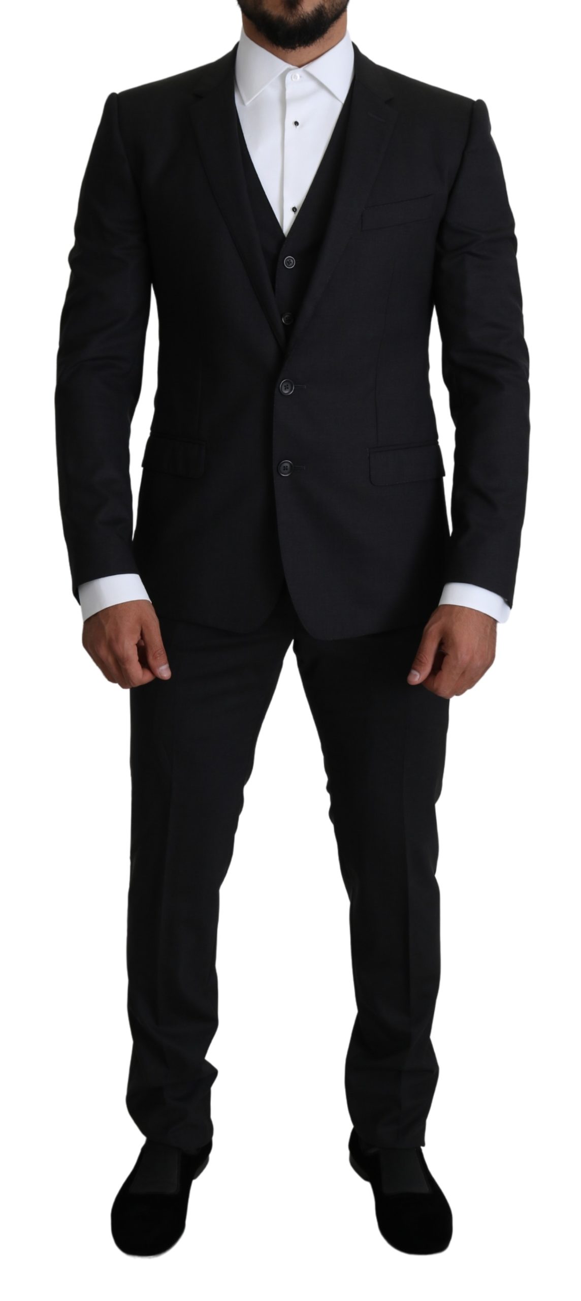 Dolce & Gabbana Men's MARTINI Wool Stretch Suit Gray KOS1818 - IT48 | M