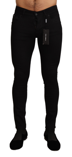 Black Cotton Stretch Running Denim Jeans - IT46 | S