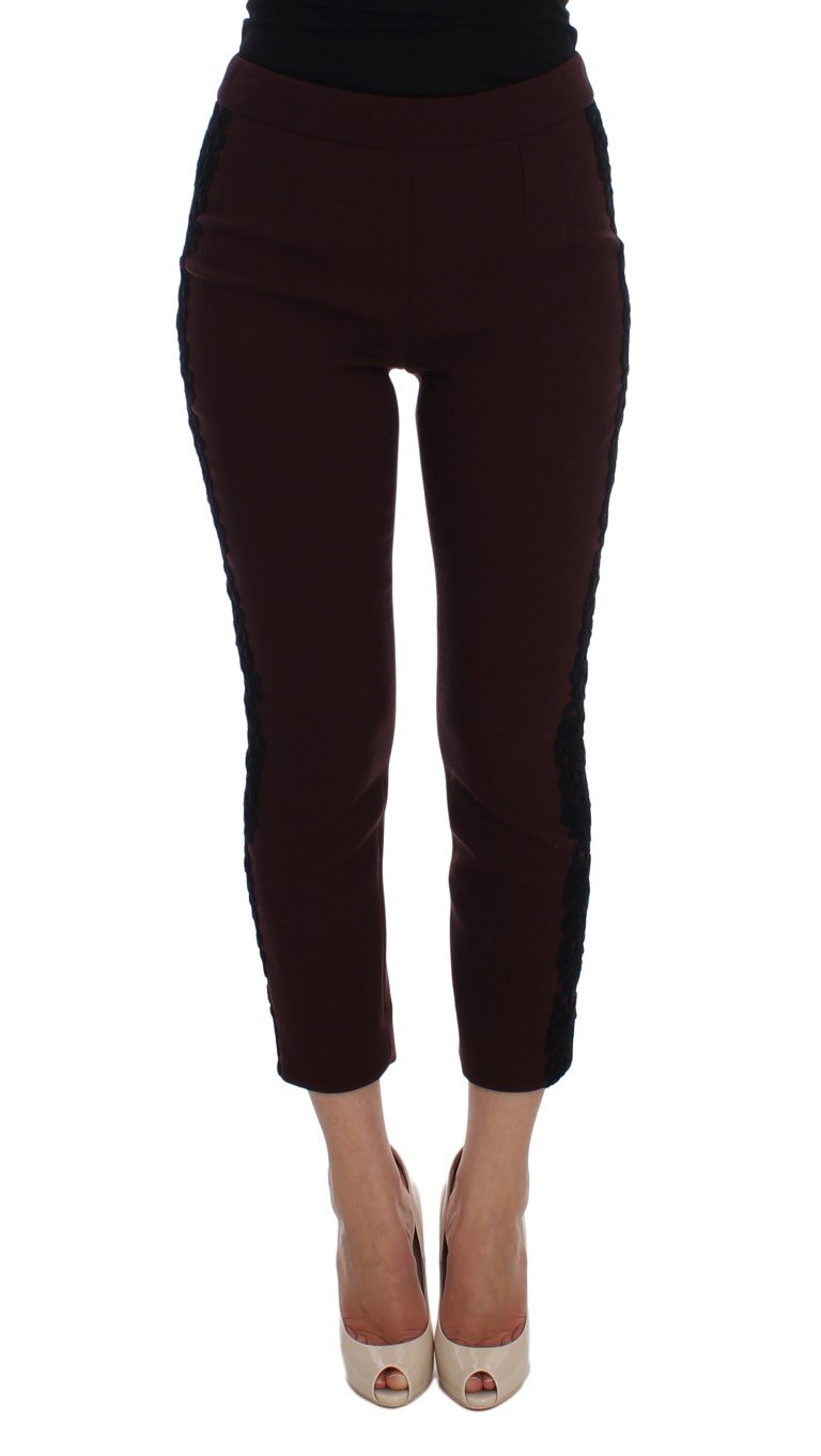 Dolce & Gabbana Women's Torero Stretch Slim Capri Trouser Purple SIG20066 - IT40|S