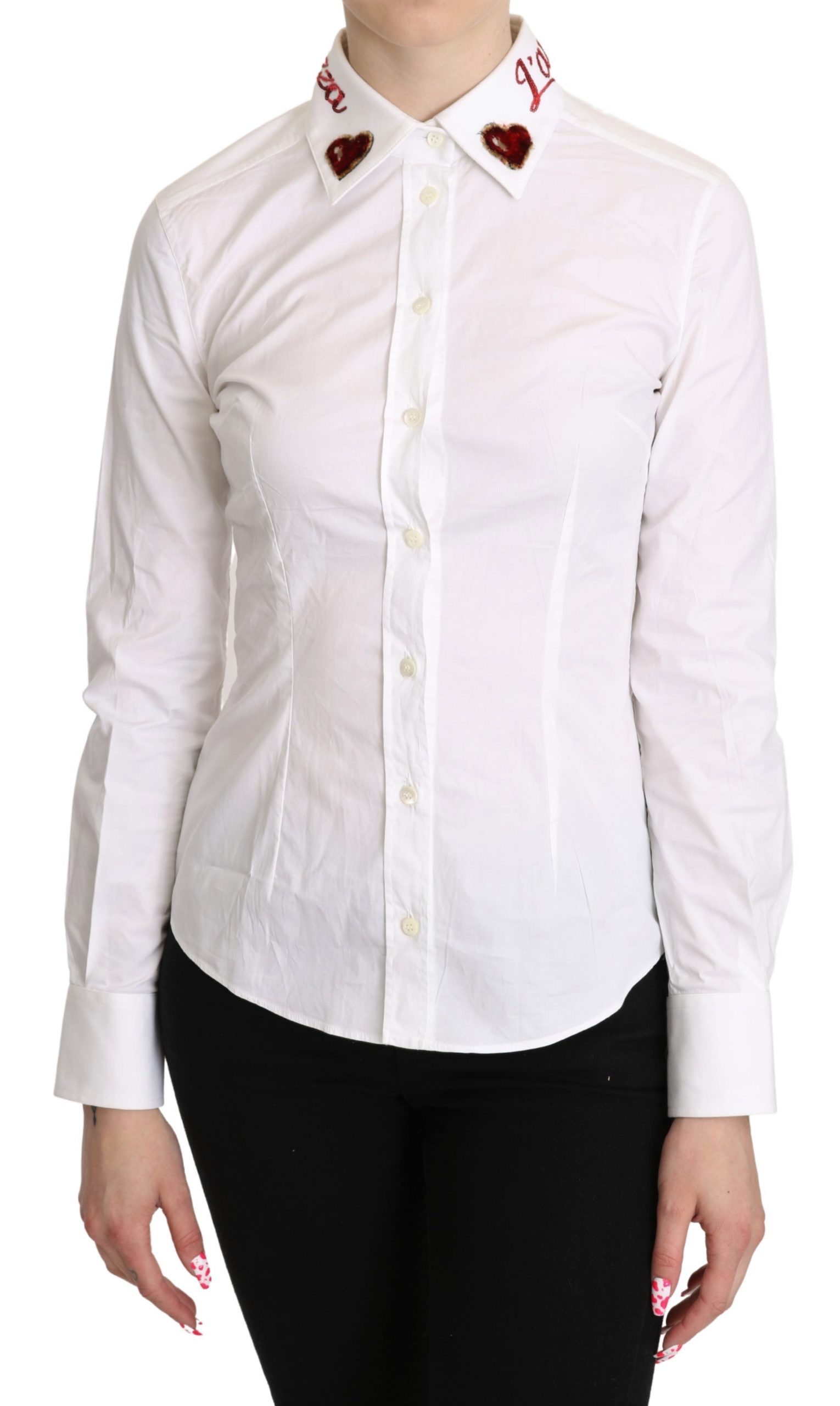 Dolce & Gabbana Women's L'Amore E'Bellazza Top White TSH5268 - IT40|S
