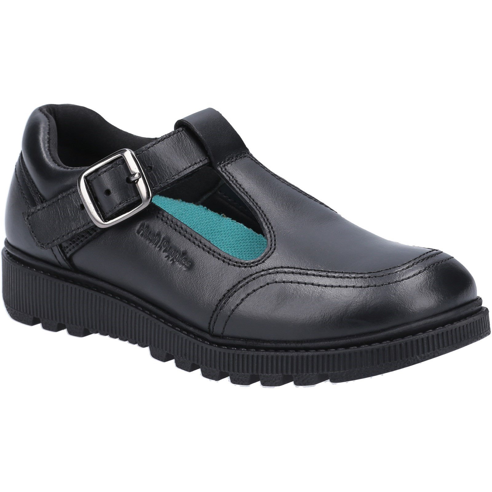 Hush Puppies Kid's Kerry Senior School Shoe Black 30818 - Black 7