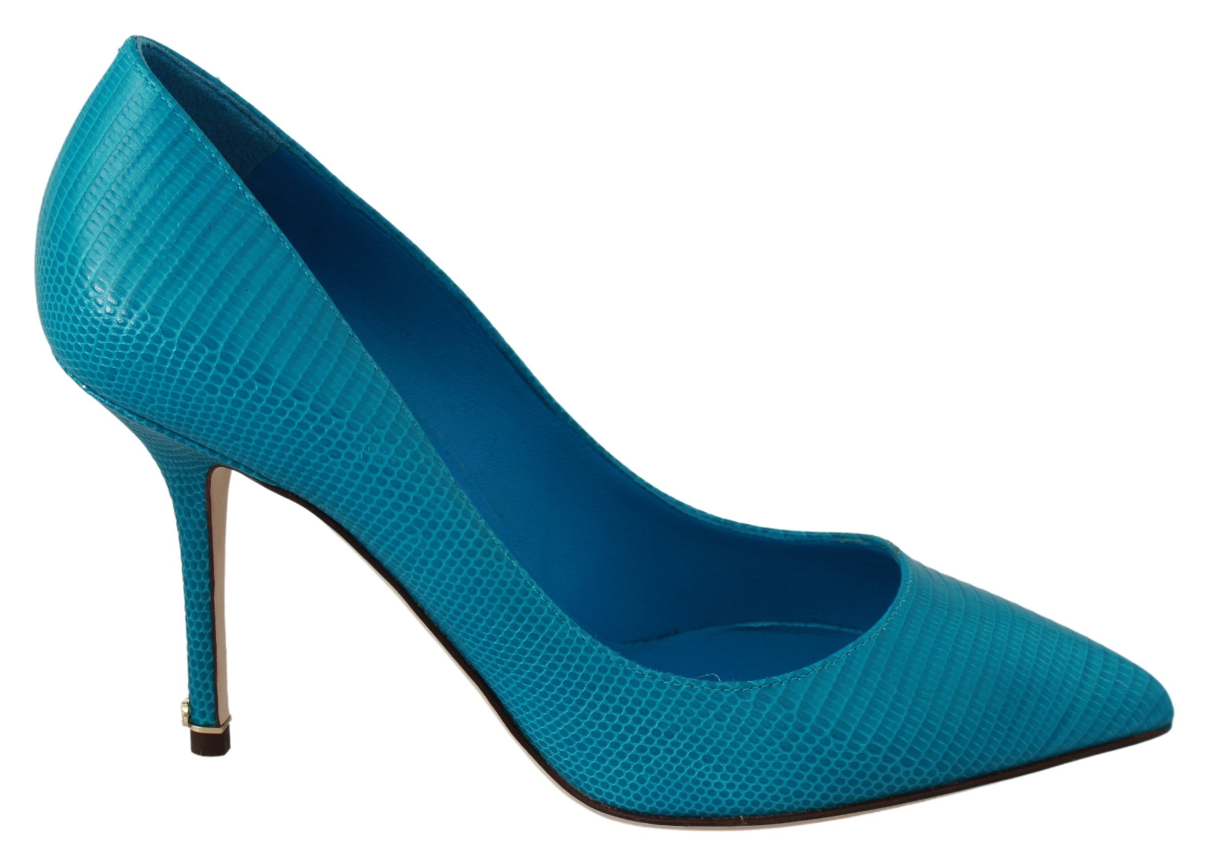 Dolce & Gabbana Women's Leather Classic Heels Pumps Shoes Blue LA6520 - EU35.5/US5