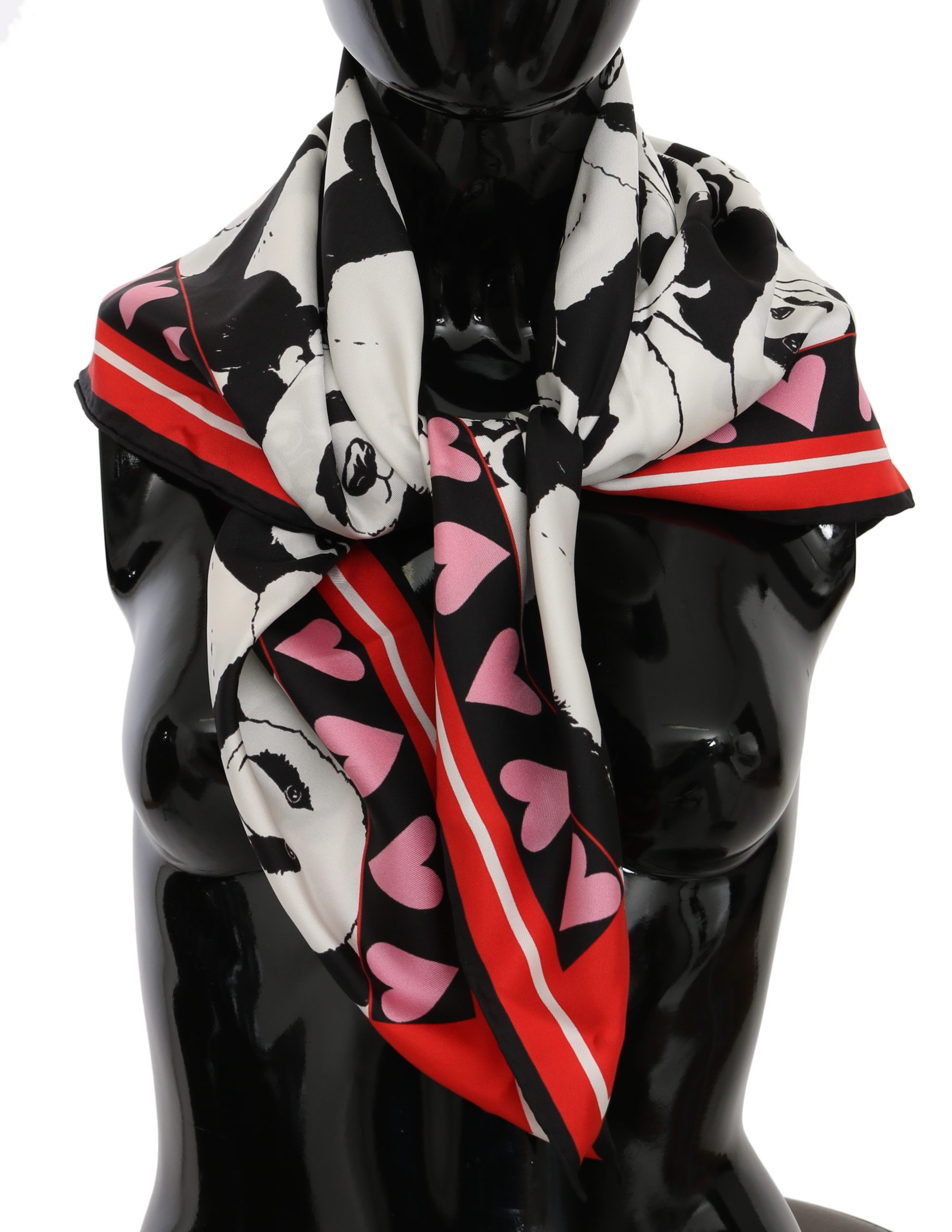 Dolce & Gabbana Women's Panda Print Wrap Scarf Multicolor MS6018