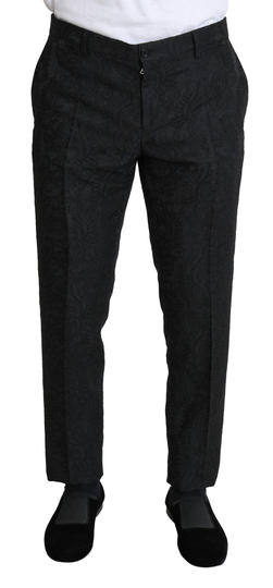 Dolce and Gabbana Women's Floral Brocade Slim Trouser Black PAN71501-52 - IT52 | XL