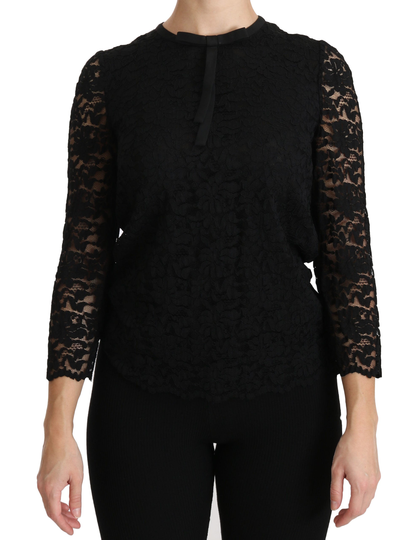 Dolce & Gabbana Women's Long Sleeves Black TSH4262-44 - IT40|S