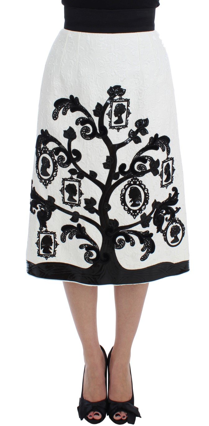 Dolce & Gabbana Women's Floral Brocade Family Tree Skirt Multicolor SIG17477 - IT40|S
