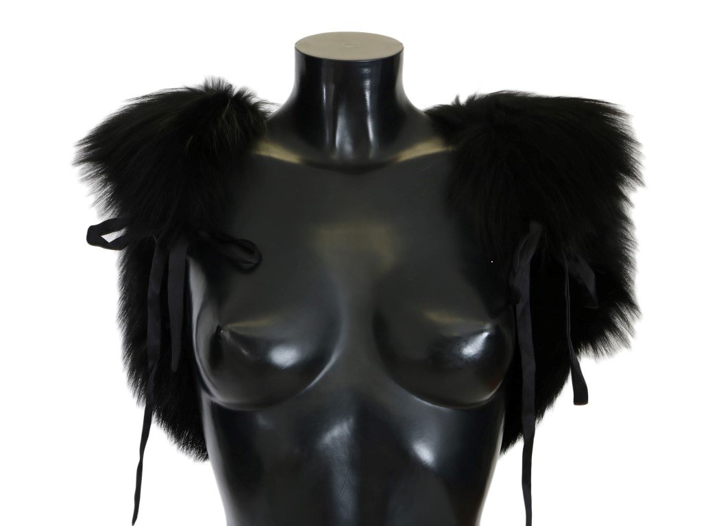 Dolce & Gabbana Women's Fox Fur Scarf Black MS1876 - IT40|S