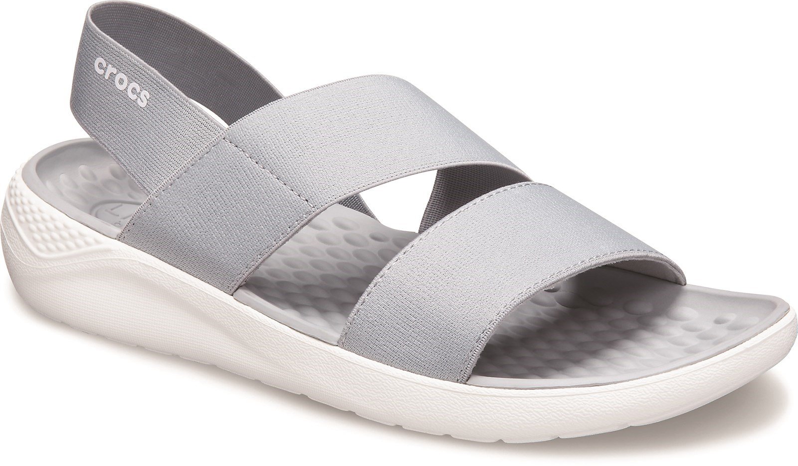 Crocs Women's Lite Ride Stretch Slip On Sandal Various Colours 31455 - Light Grey 3