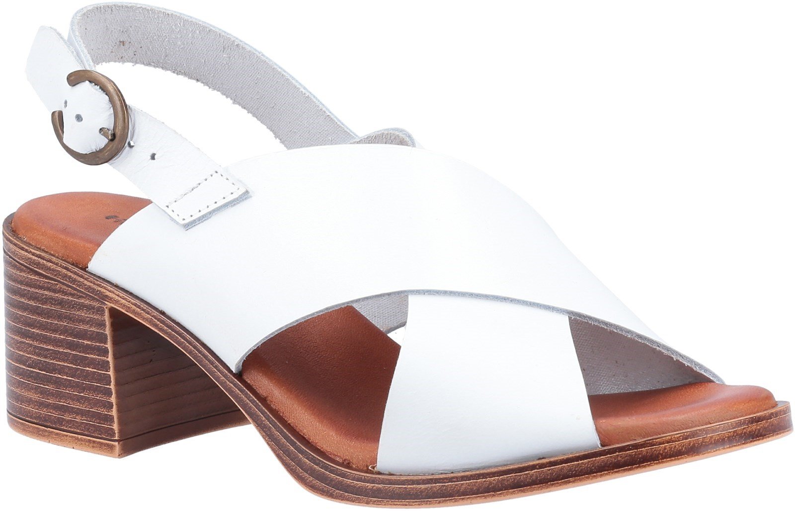 Hush Puppies Women's Gabrielle Heeled Sandal Various Colours 31947 - White 3