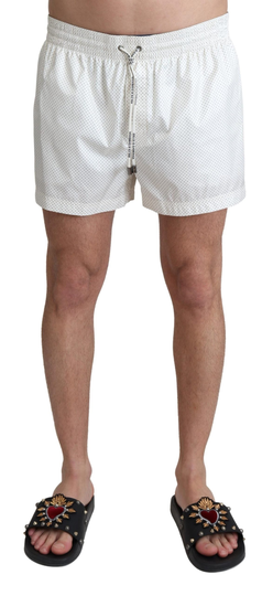 White Polka Dots Beachwear Shorts Swimwear - IT4 | S