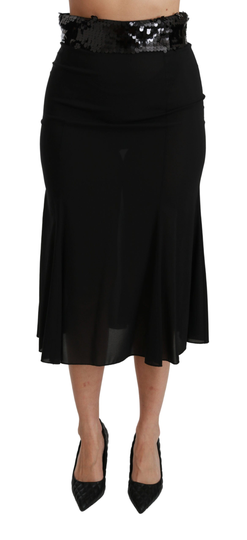 Dolce & Gabbana Women's High Waist Mermaid Skirt Black SKI1411-42 - IT42|M