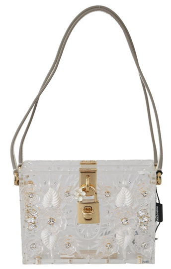 Transparent Crystal Plexi Borse Clutch Padlock BOX Bag
