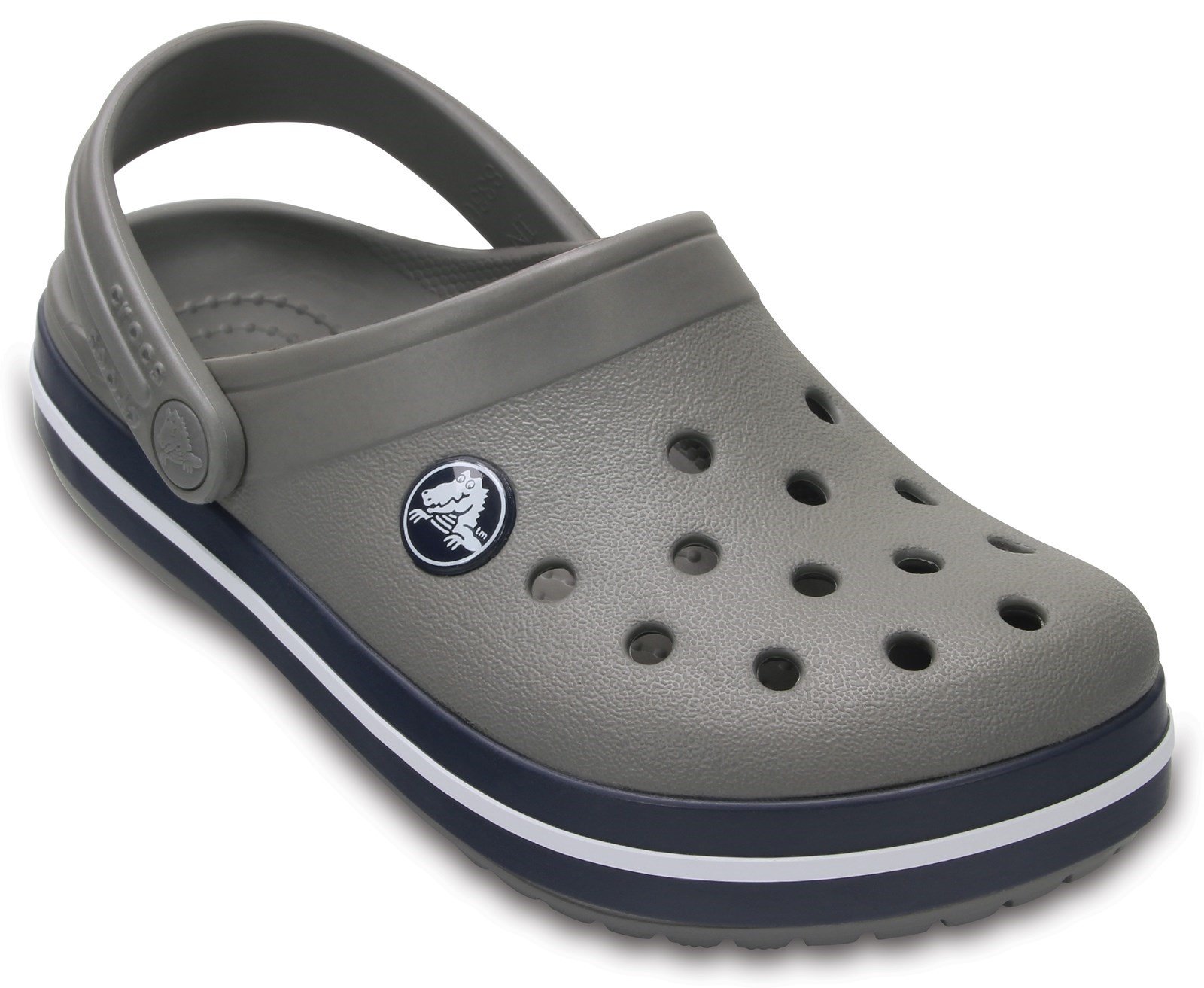 Crocs Kid's Crocband Clog Sandal Smoke/Navy 32080 - Smoke/Navy 10
