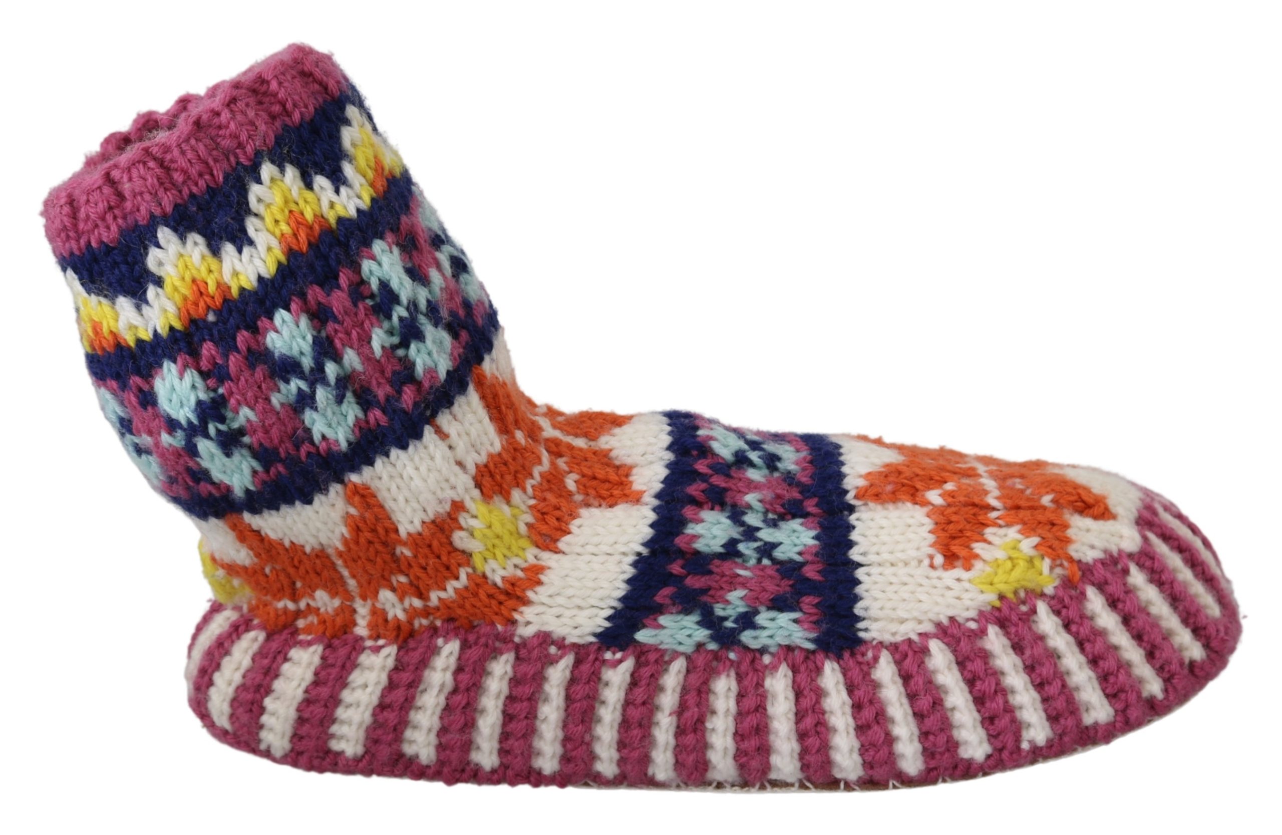 Dolce & Gabbana Women's Knitted Boots Multicolor LA6892 - EU39/US8.5