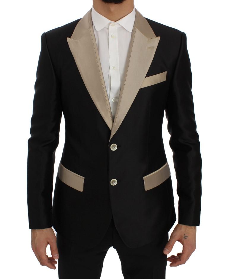 Dolce & Gabbana Men's Silk Slim Fit Blazer Black SIG50055 - IT46 | S