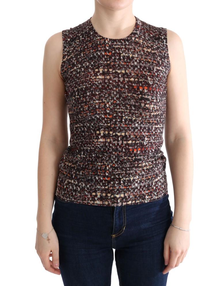 Dolce & Gabbana Women's Print Knit Top Wool Top Multicolor TUI10003 - IT38|XS