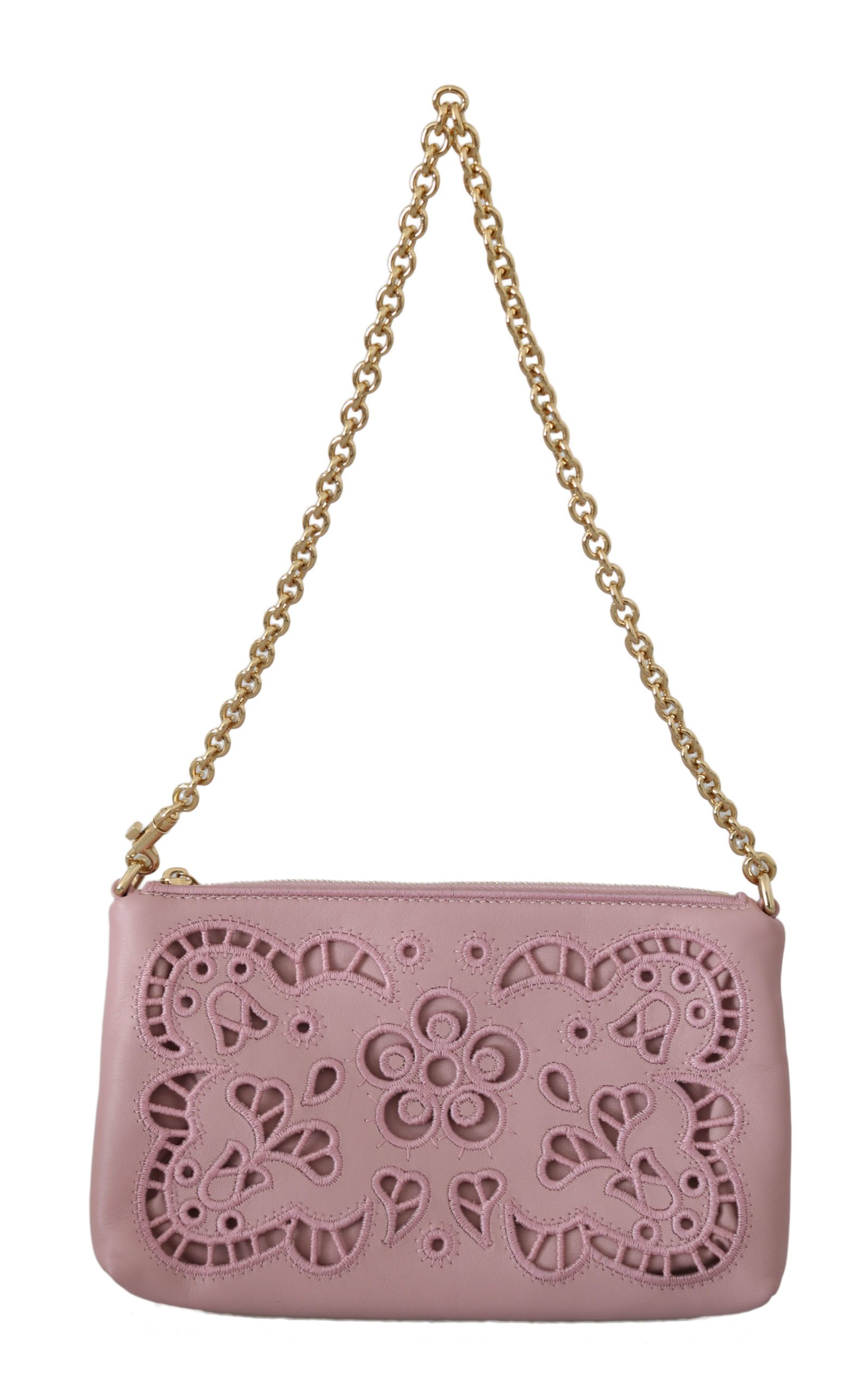 Dolce & Gabbana Women's Cutout Mini Leather Crossbody Bag Pink VAS8634