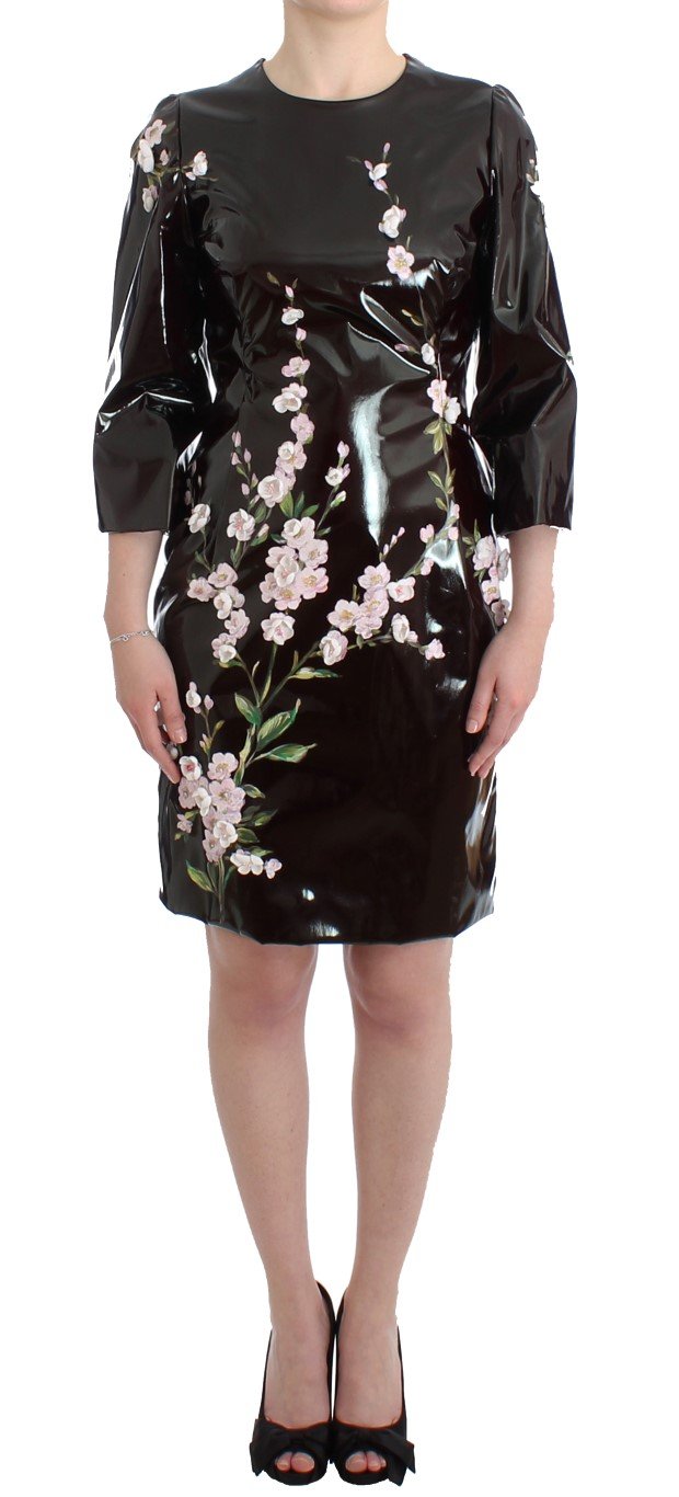 Dolce & Gabbana Women's patent floral Dress Black SIG12063 - IT42|M