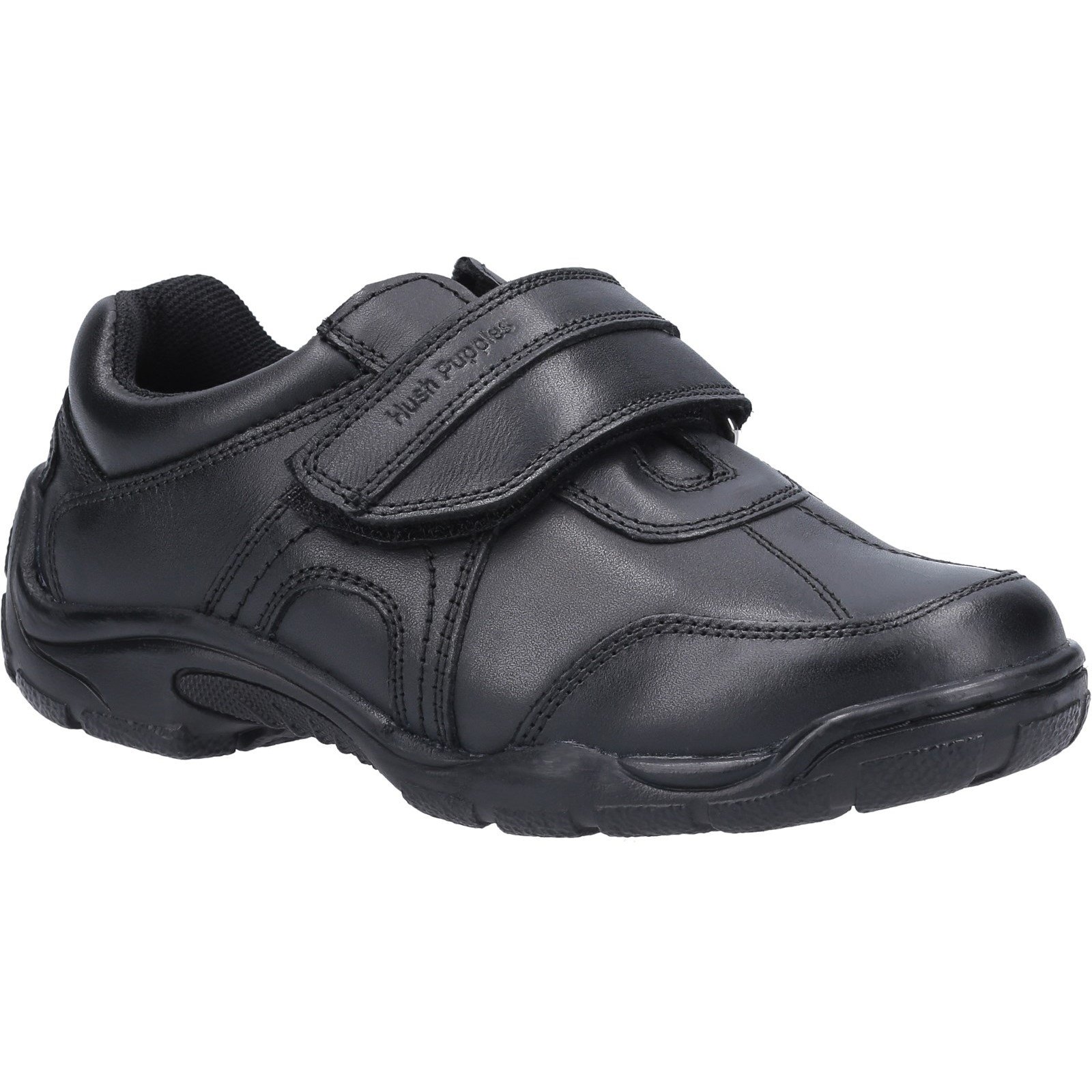 Hush Puppies Kid's Arlo Junior School Shoe Black 30853 - Black 12