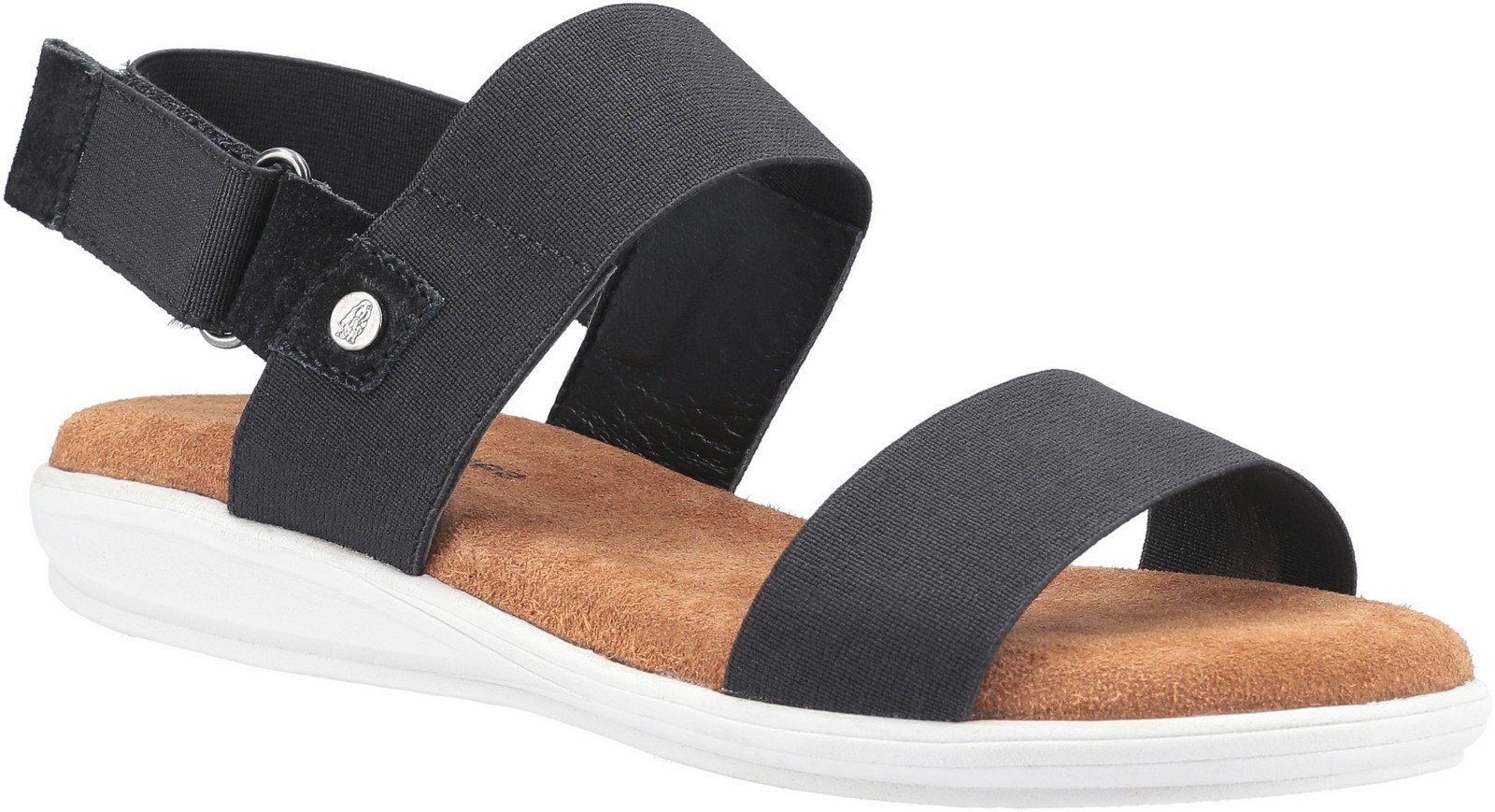 Hush Puppies Women's Ashley Touch Fastening Strap Sandal Various Colours 30218 - Black 3