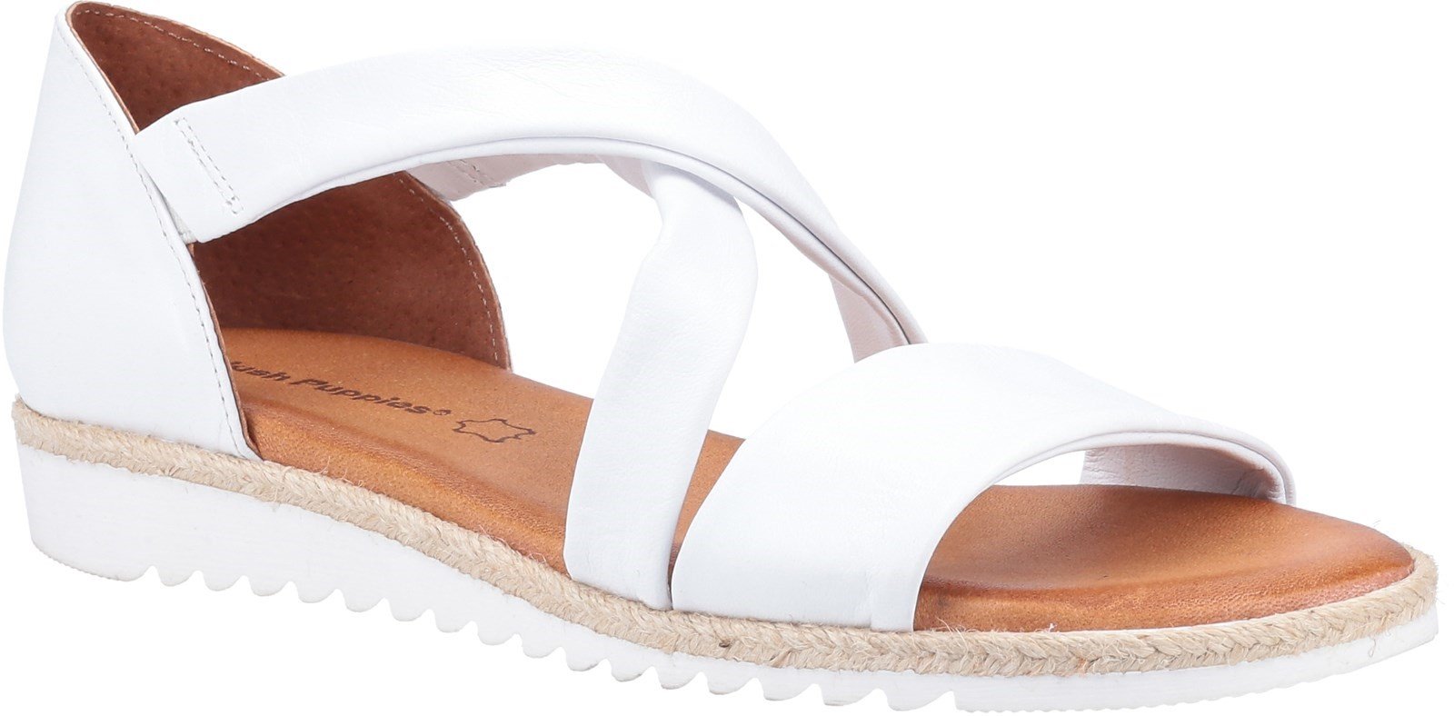 Hush Puppies Women's Gemma Espadrille Wedge Sandal Various Colours 31948 - White 3