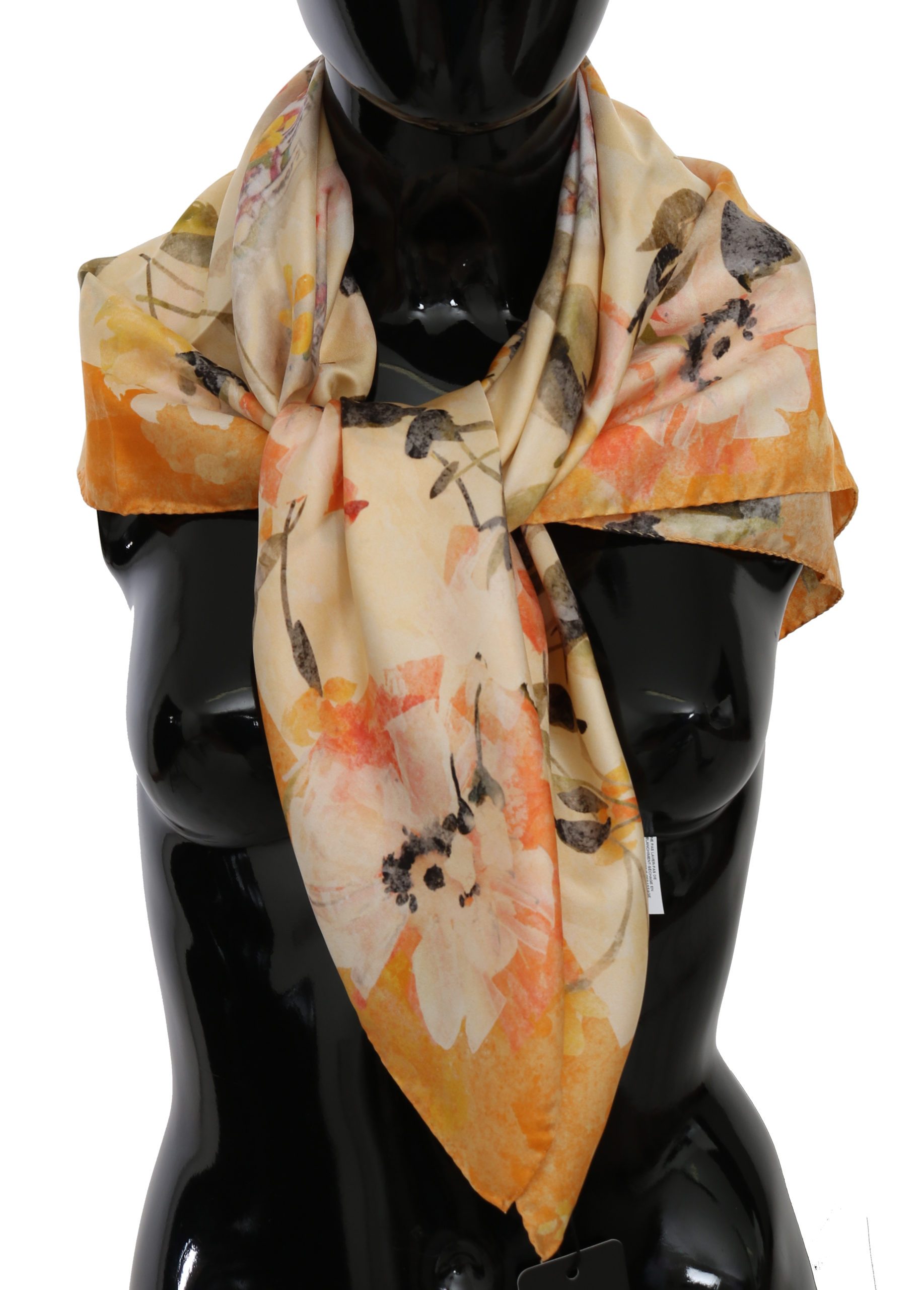 Dolce & Gabbana Women's Floral Print Wrap Silk Scarf Multicolor MS6029