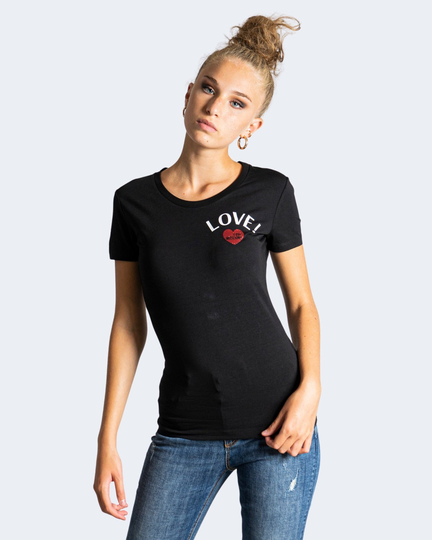 Love Moschino Women's Tops & T-Shirt Black LO1501142-IT38-XS - IT38|XS