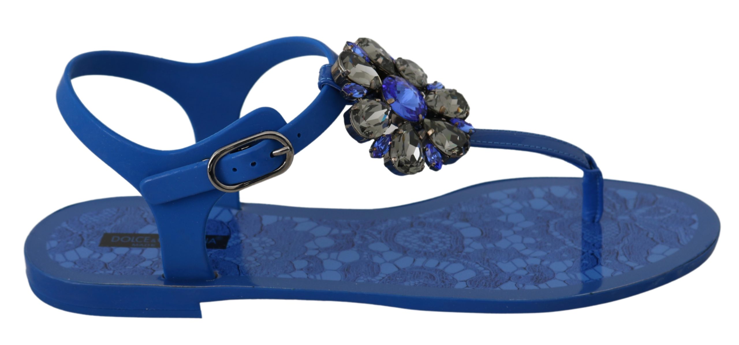 Dolce & Gabbana Women's Crystal Sandals Blue LA6568 - EU36/US5.5