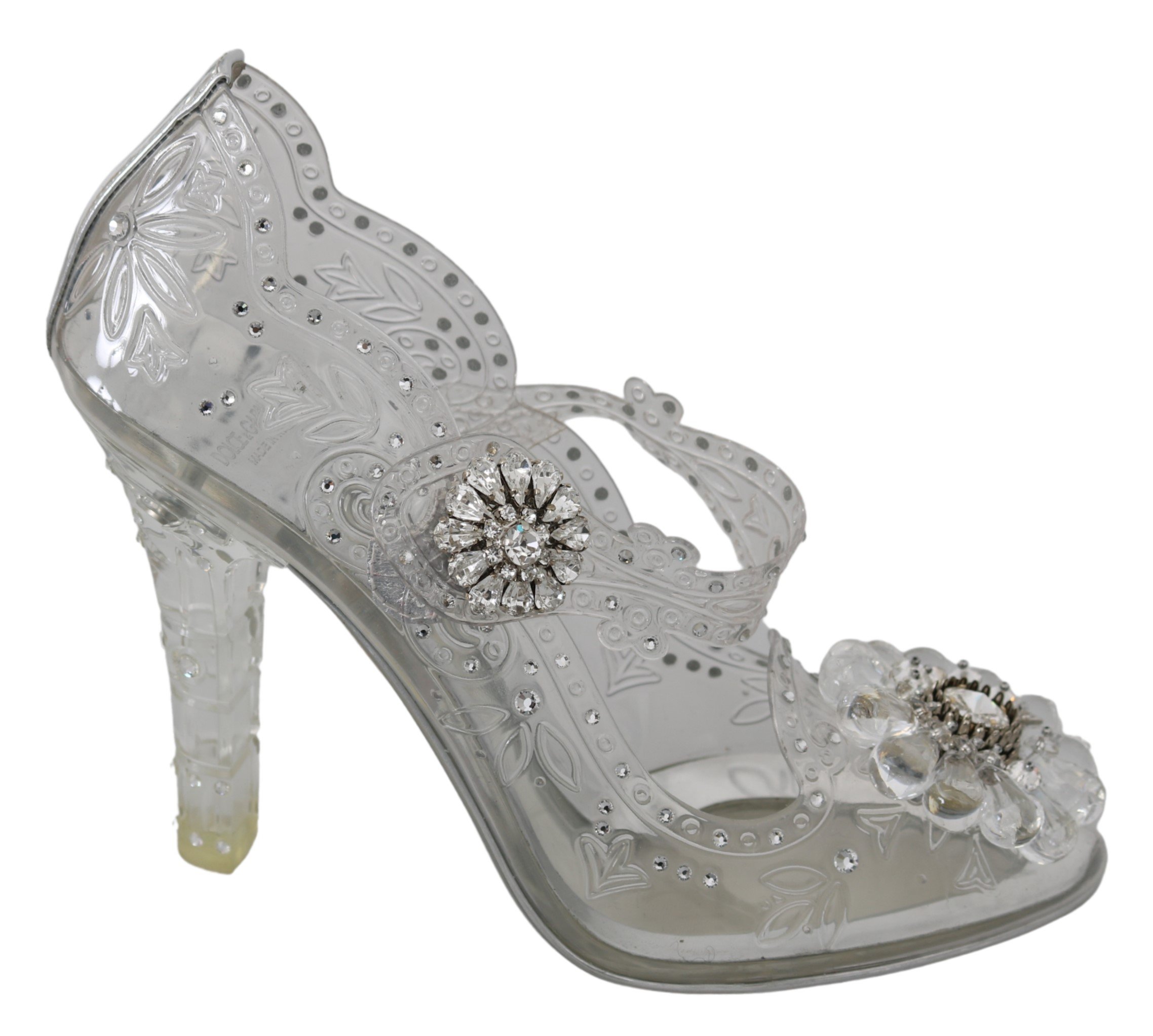 Dolce & Gabbana Women's CINDERELLA Crystal Pumps Transparent LA7278 - EU40/US9.5