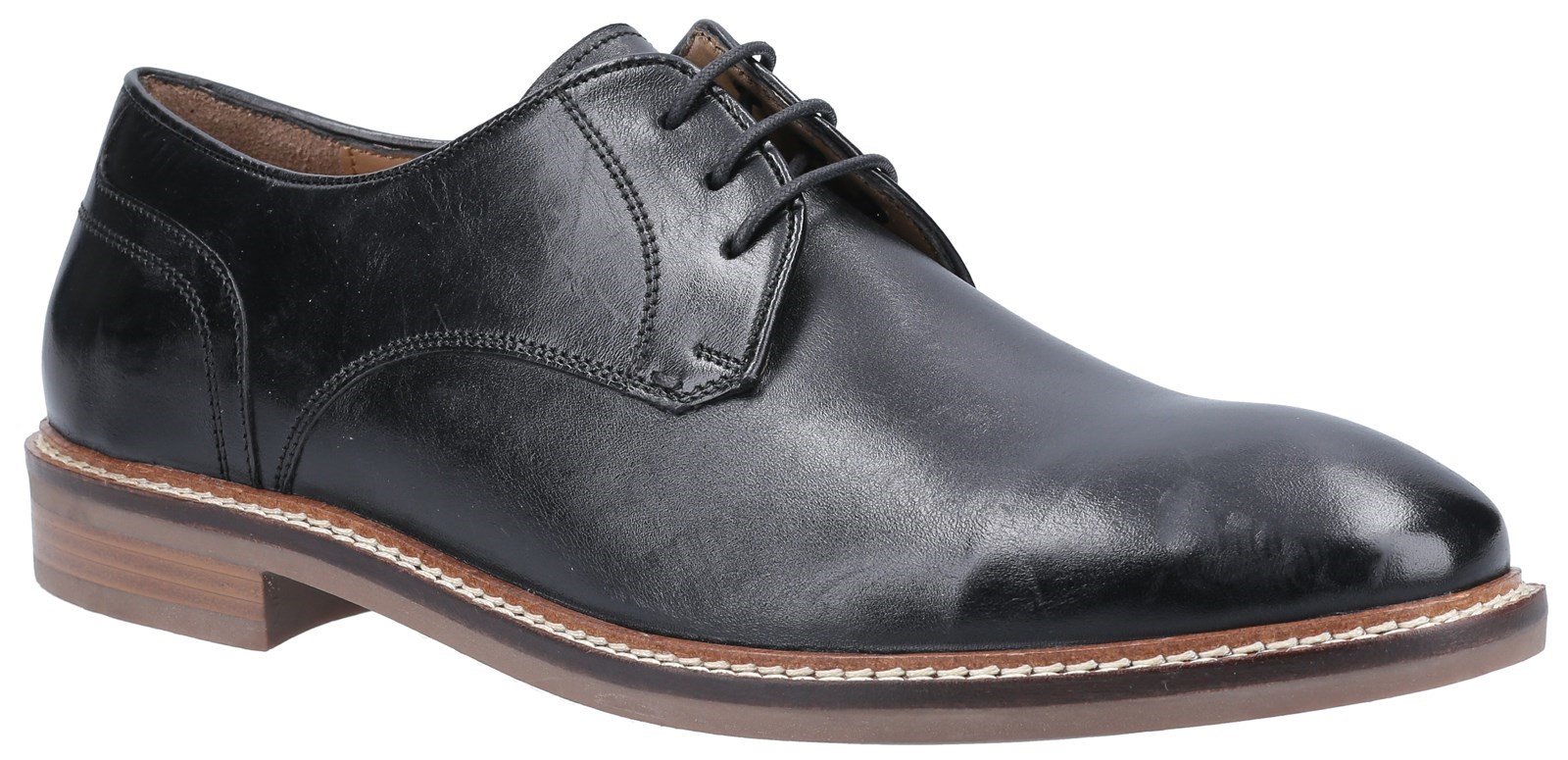 Hush Puppies Men's Brayden Lace Derby Shoes Various Colours 31279 - Black 6