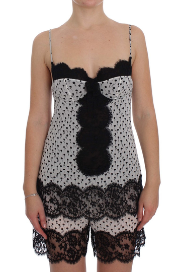 Dolce & Gabbana Women's Silk Lace Babydoll Lingerie Top Black SIG30085-3 - IT4 | L