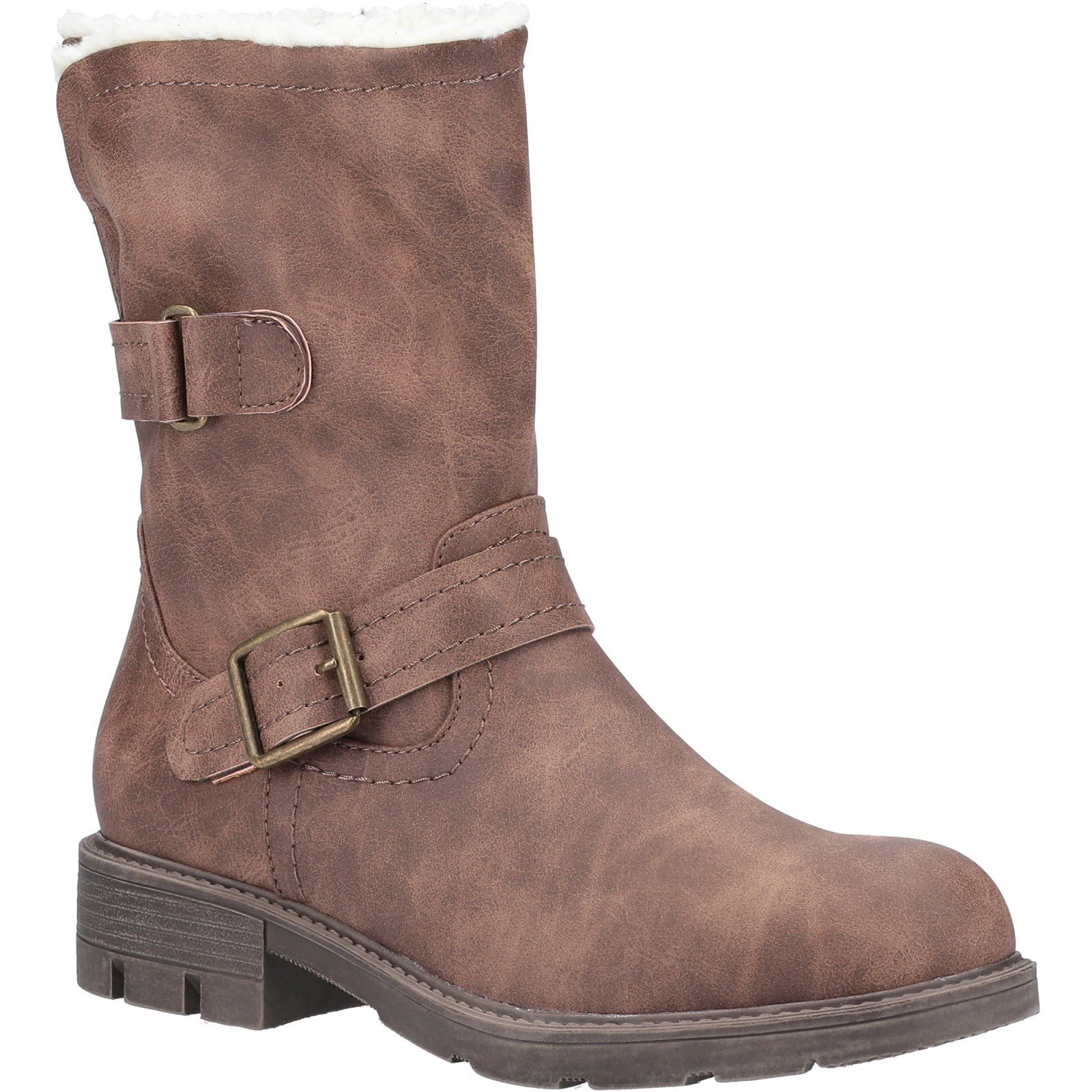 Divaz Women's Whitney Fur Lined Boot Various Colours 31086 - Brown 3